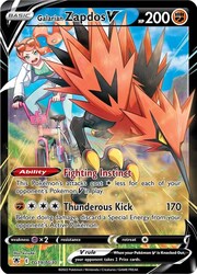 Zapdos de Galar V [Fighting Instinct | Thunderous Kick]