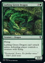 Dragón verde acechante
