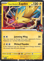 Zapdos del Team Rocket