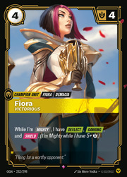 Fiora, Victorious