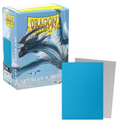 100 Fundas Dragon Shield - Matte Dual Sky Blue & Silver