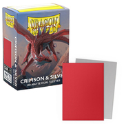 100 Fundas Dragon Shield - Matte Dual Crimson & Silver