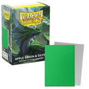 100 Fundas Dragon Shield - Matte Dual Apple Green & Silver