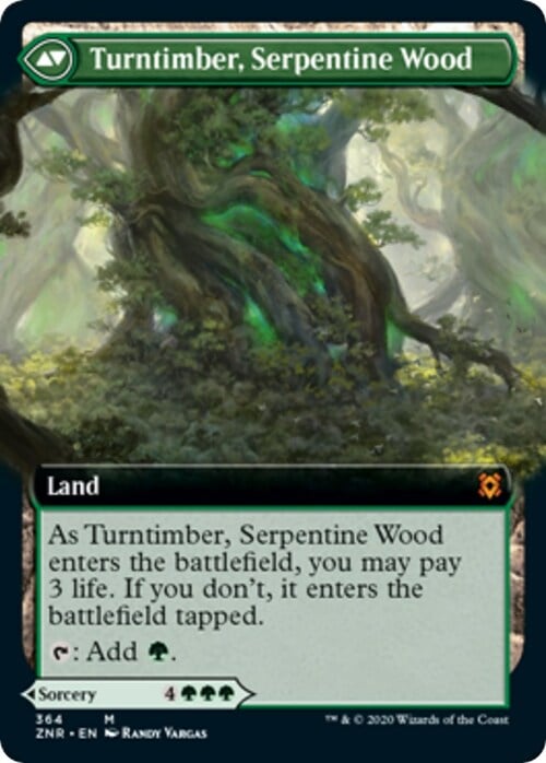 Turntimber Symbiosis // Turntimber, Serpentine Wood Card Back