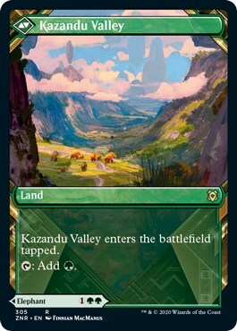 Kazandu Mammoth // Kazandu Valley Card Back