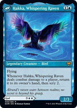 Alrund, God of the Cosmos // Hakka, Whispering Raven Card Back