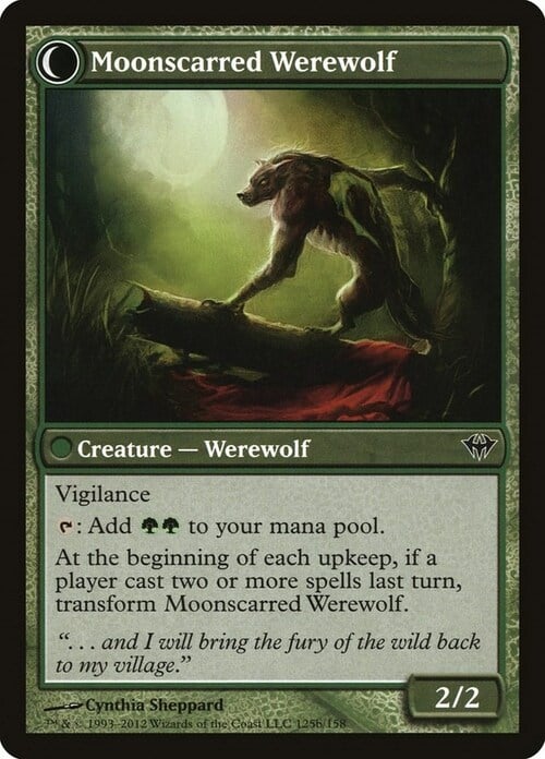 Scorned Villager // Moonscarred Werewolf Card Back