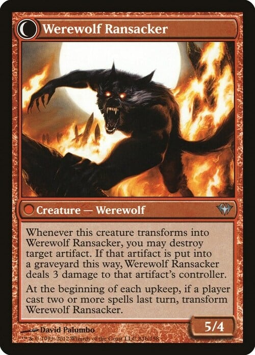 Afflicted Deserter // Werewolf Ransacker Card Back