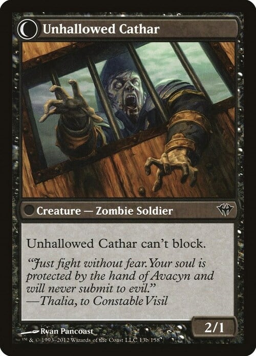 Loyal Cathar // Unhallowed Cathar Card Back