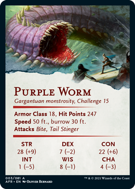 Art Series: Purple Worm Card Back