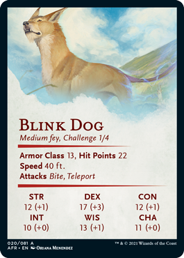 Art Series: Blink Dog Card Back