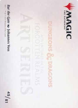 Art Series: Bar the Gate Card Back