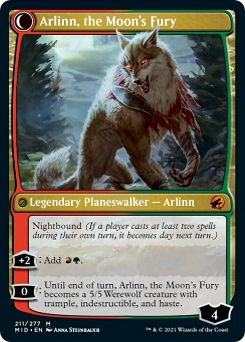 Arlinn, the Pack's Hope // Arlinn, the Moon's Fury Card Back