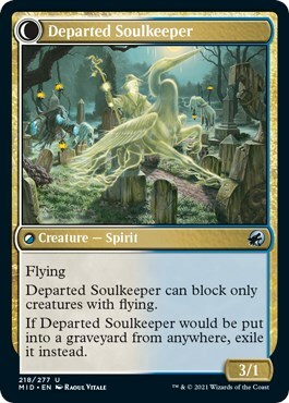 Devoted Grafkeeper // Departed Soulkeeper Card Back