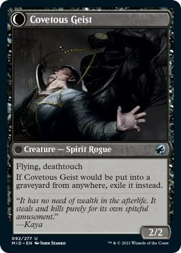 Covert Cutpurse // Covetous Geist Card Back