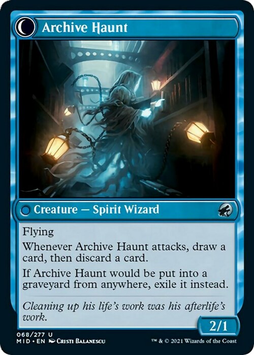 Overwhelmed Archivist // Archive Haunt Card Back