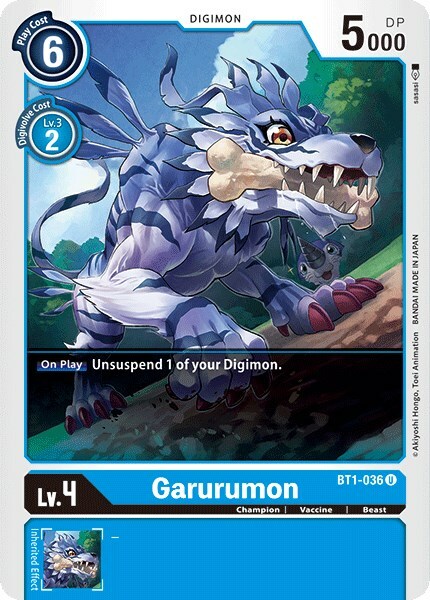 Garurumon Card Back