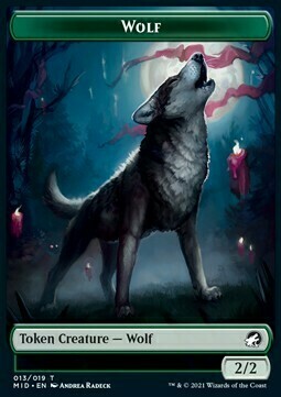 Teferi, Who Slows the Sunset Emblem // Wolf Parte Posterior