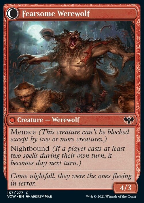 Fearful Villager // Fearsome Werewolf Card Back