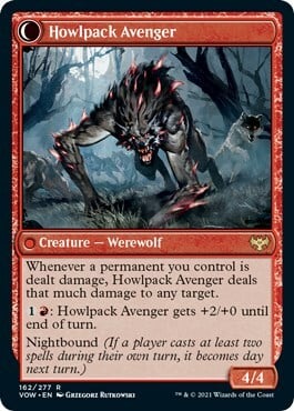 Ill-Tempered Loner // Howlpack Avenger Card Back