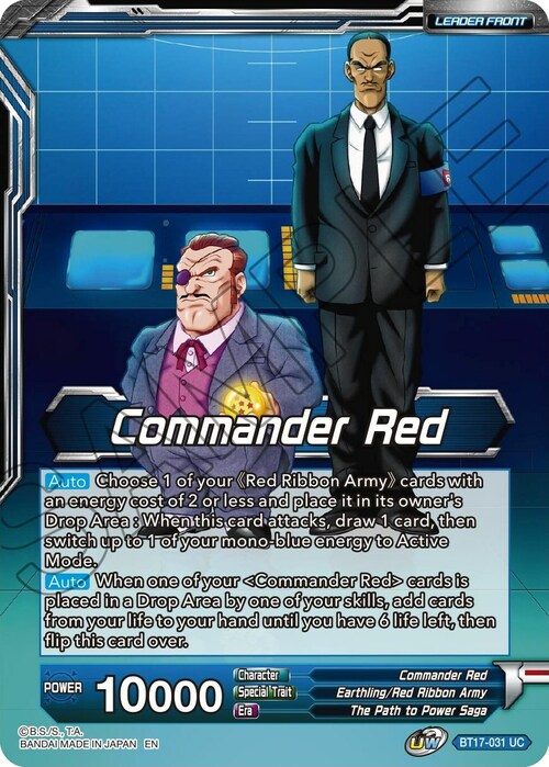 Commander Red // Red Ribbon Robot, Seeking World Conquest Card Back