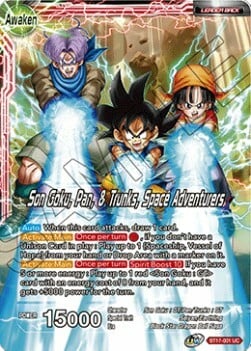 Son Goku // Son Goku, Pan, & Trunks, Space Adventurers Card Back
