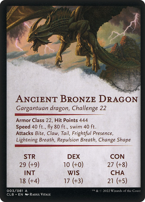 Art Series: Ancient Bronze Dragon Card Back