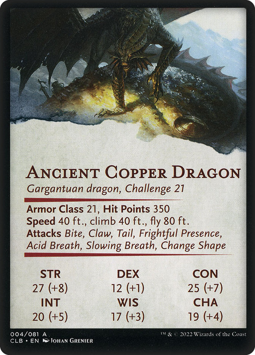 Art Series: Ancient Copper Dragon Card Back