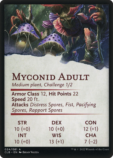 Art Series: Myconid Spore Tender Card Back