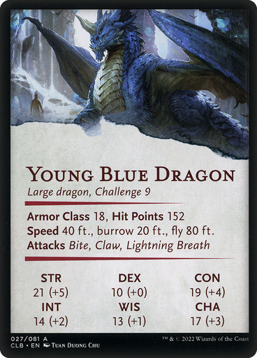Art Series: Young Blue Dragon Card Back