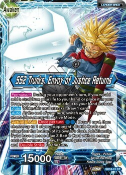 Trunks // SS2 Trunks, Envoy of Justice Returns Card Back