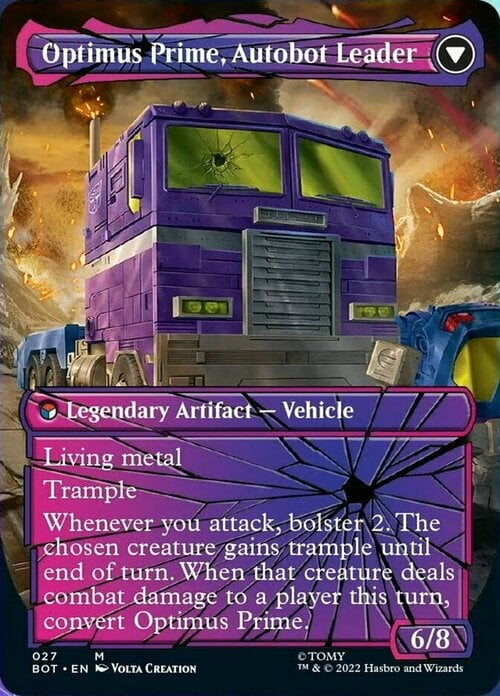Optimus Prime, Hero // Optimus Prime, Autobot Leader Card Back