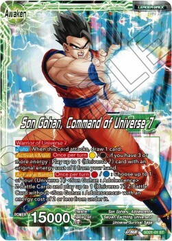 Son Gohan // Son Gohan, Command of Universe 7 Parte Posterior