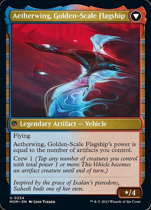 Invasion of Kaladesh // Aetherwing, Golden-Scale Flagship Card Back
