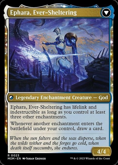 Invasion of Theros // Ephara, Ever-Sheltering Card Back