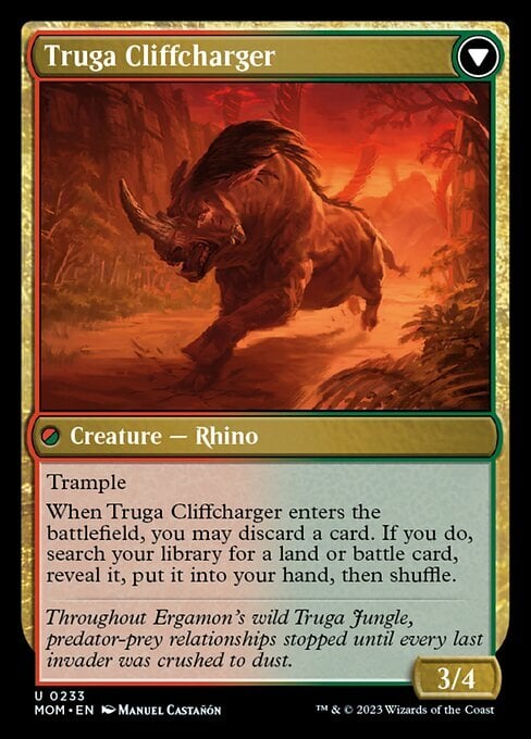 Invasion of Ergamon // Truga Cliffcharger Card Back