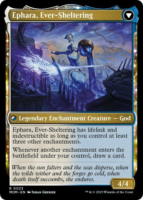 Invasion of Theros // Ephara, Ever-Sheltering Parte Posterior