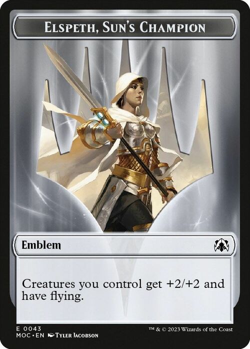 Warrior // Elspeth, Sun's Champion Emblem Card Back
