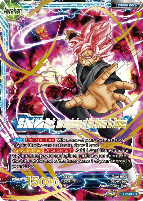 Goku Black // SS Rosé Goku Black, the Beginning of the Return to Despair Card Back