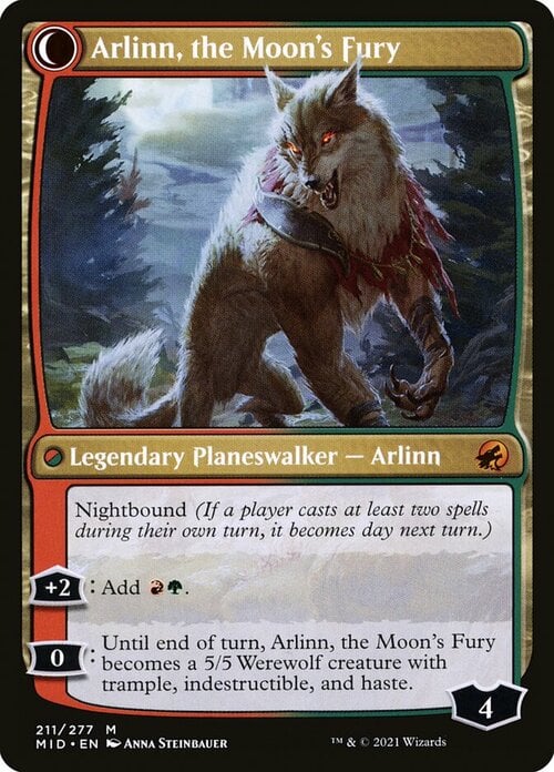 Arlinn, the Pack's Hope // Arlinn, the Moon's Fury Card Back