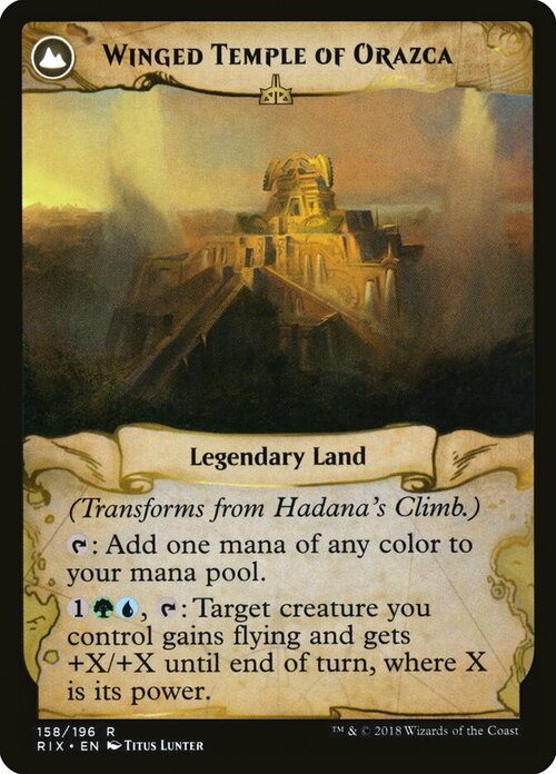 Hadana's Climb // Winged Temple of Orazca Card Back