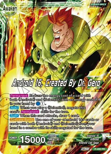 Android 16 // Android 16, Created By Dr, Gero Card Back