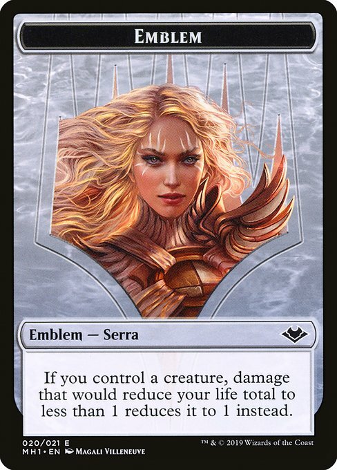 Illusion // Serra the Benevolent Emblem Card Back