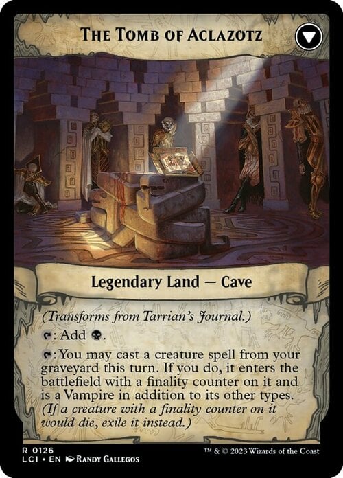 Tarrian's Journal // The Tomb of Aclazotz Card Back