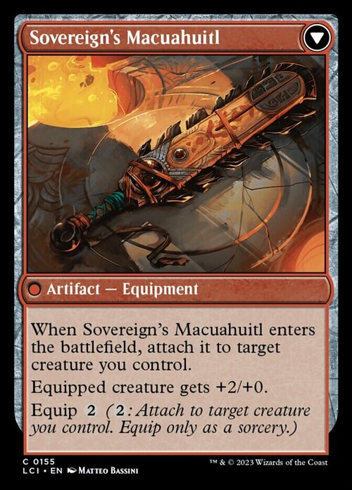Idol of the Deep King // Sovereign's Macuahuitl Card Back