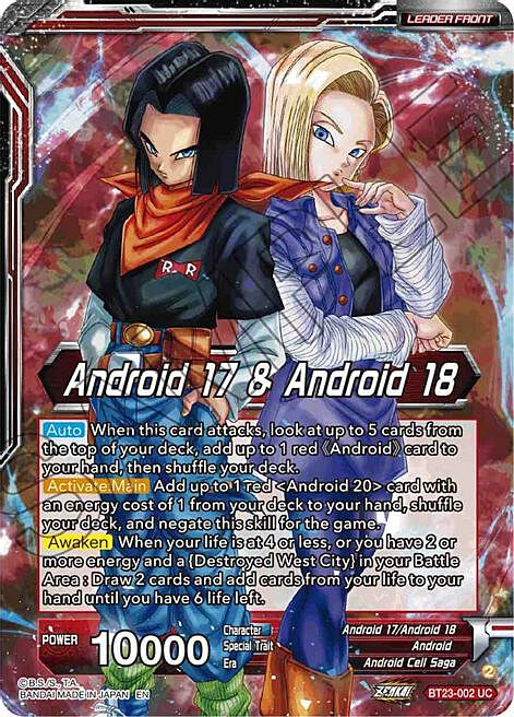 Android 17 & Android 18 // Android 17 & Android 18, Future Evil Card Back