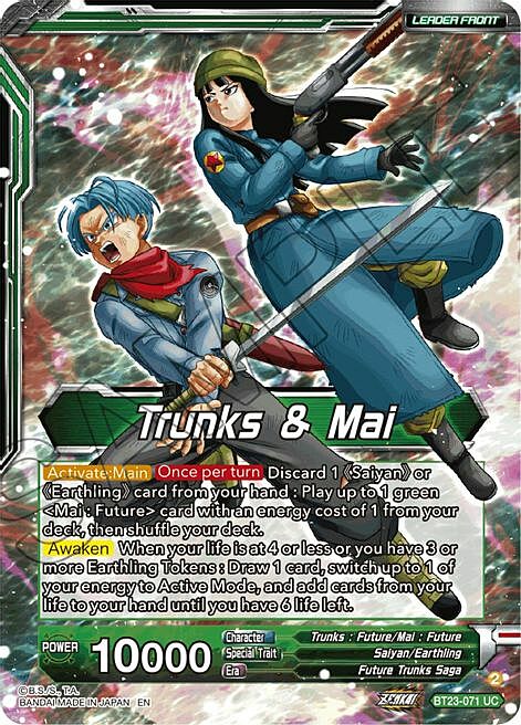 Trunks & Mai // SS Trunks & Mai, Saviors of Hope Card Back