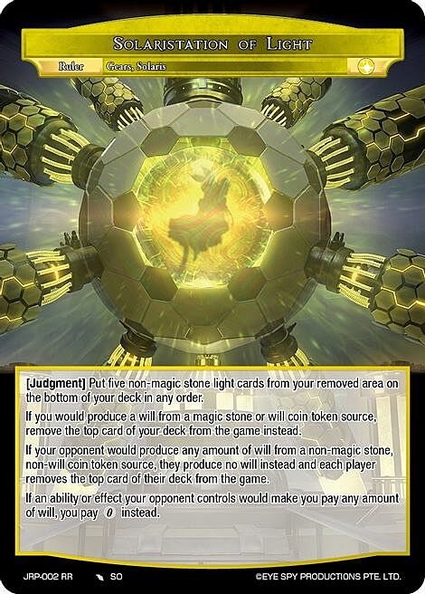 Solaristation of Light // Avatar of Light Solarisites Card Back