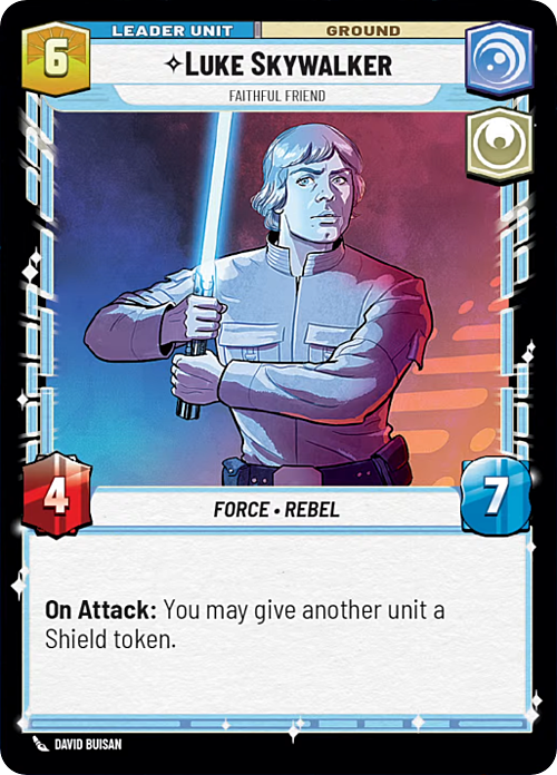 Luke Skywalker, Amico Fidato Card Back