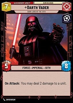 Darth Vader, Signore Oscuro Dei Sith Card Back